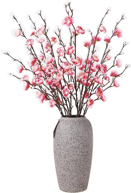 Künstliches Pflaumenarrangement von OutsideWorld in Rosa mit realistischen Seidenblüten für Hochzeit und Zuhause - Bild 1