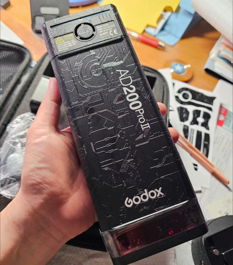 Godox Schutzfolie AD200ProII Vinyl Wrap in Schwarz - Bild 3