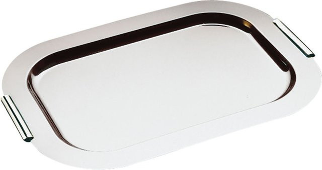 APS Tablett FINESSE aus Edelstahl in Silber, rechteckig mit Griffen, B: 31 cm, T: 44 cm, H: 2 cm - Bild 1