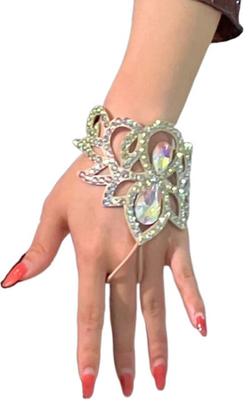 Ndrahi Armband Halskette, Silber, Kristall, Damen
