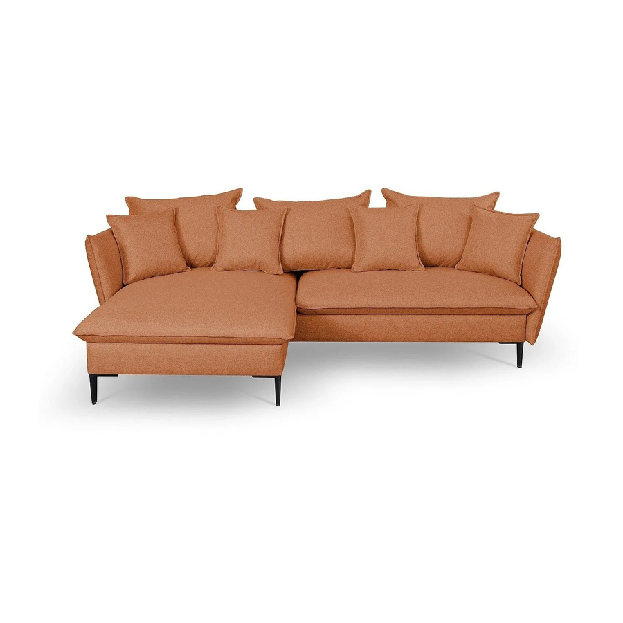 Pascal Morabito Schlafsofa Lazare in Orange mit L-Form und Stoffbezug - Bild 2