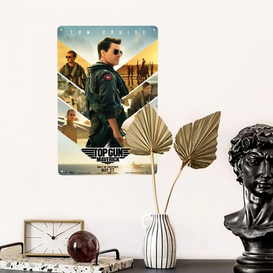 Retro Top Gun Maverick Metallblechschild von ZX ART als rechteckige Wandkunst, B/H: 30 x 20 cm - Bild 2