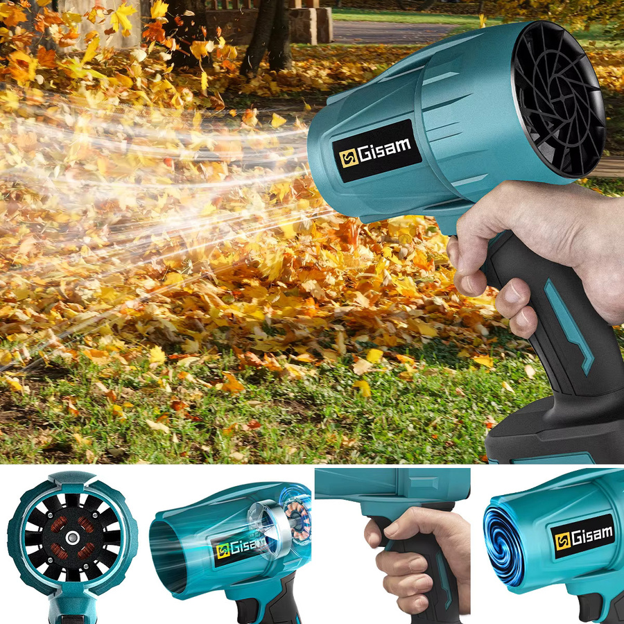 Gisam Bürstenloses Elektro-Turbogebläse Jetventilator als Hochleistungs-Blasgerät für Makita LXT 18V Akku zum Trocknen und Reinigen von Staub, Laub und Schnee - Bild 4