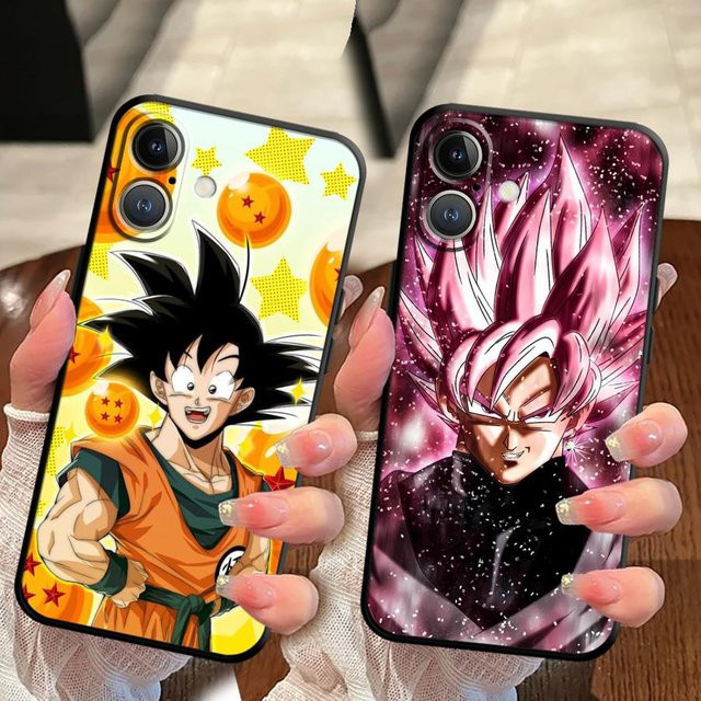 Dragon Ball Frieza und Son Goku Handyhülle in Schwarz für Apple iPhone Modelle - Bild 1