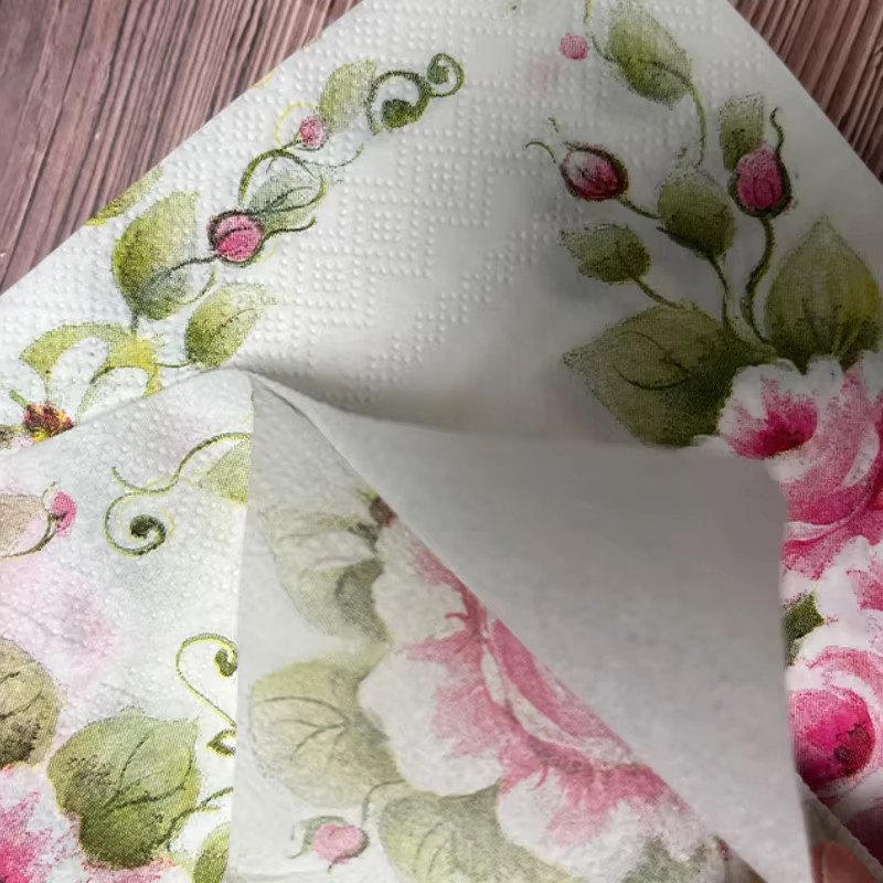 GUANYAO 20 Stück Lotusblüten Servietten aus Papier, Mehrfarbig, Breite: 33 cm - Bild 2