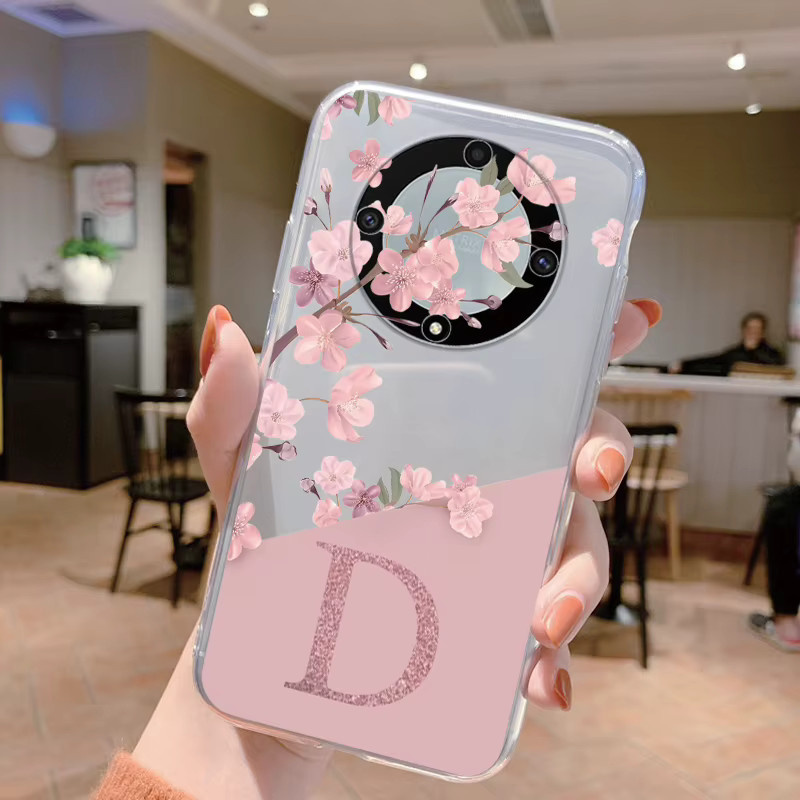 Transparentes Silikon Handycase mit Blumen-Design für Huawei Honor X9a X9b X9c X30 Magic 5 6 7 50 Lite und Nova 8i - Bild 4