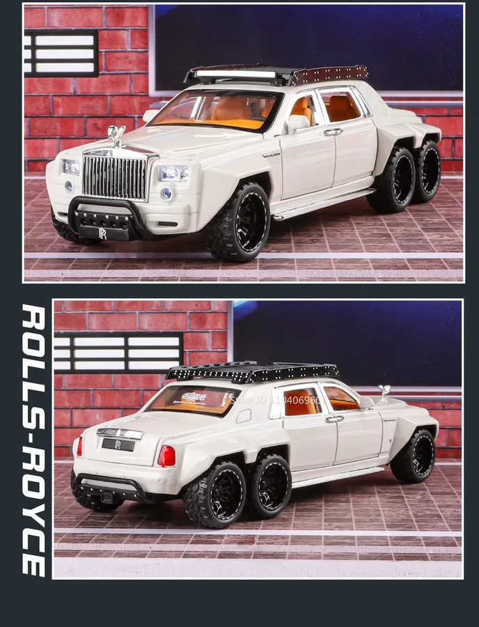 MAKEDA Rolls-Royce Phantom 6X6, Modell Spielzeug, 1:32, Metall, mit Licht und Sound - Bild 2