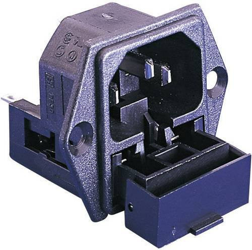 Bulgin PF0030/63 Kaltgeräte-Steckverbinder PF Stecker, Einbau vertikal, 2 + PE, 10A, Schwarz - Bild 1