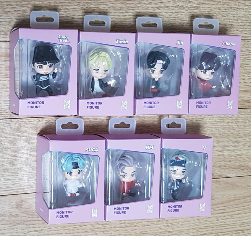 BTS TinyTan Monitorfiguren Set aus Kunststoff, 3er Set mehrfarbig, KPOP Idol Figuren zur Dekoration - Bild 1