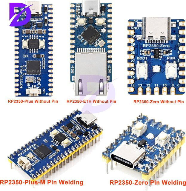 Diymore RP2350 Zero Mini RP2350-Plus RP2350-ETH Entwicklungsboard Mikrocontroller mit USB-C in Blau - Bild 1