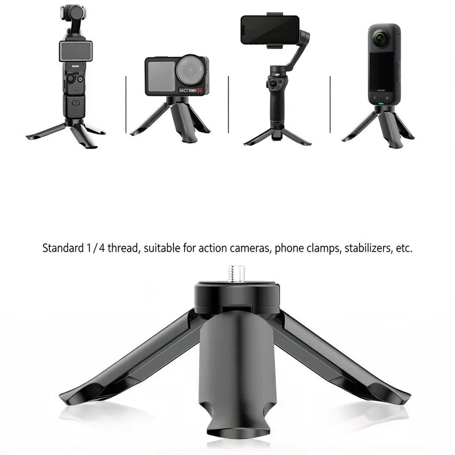 DJI Mini-Stativ Tischständer und Stabilisatorhalter für DJI Osmo Pocket 3 und Pocket 4 in Schwarz - Bild 4