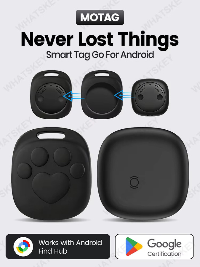 Peocke Bluetooth Smart Tag GPS-Tracker und Locator in Schwarz für Google Find My Device, Android, Xiaomi, Samsung und Motorola als Anti-Verlust Schlüsselfinder - Bild 7