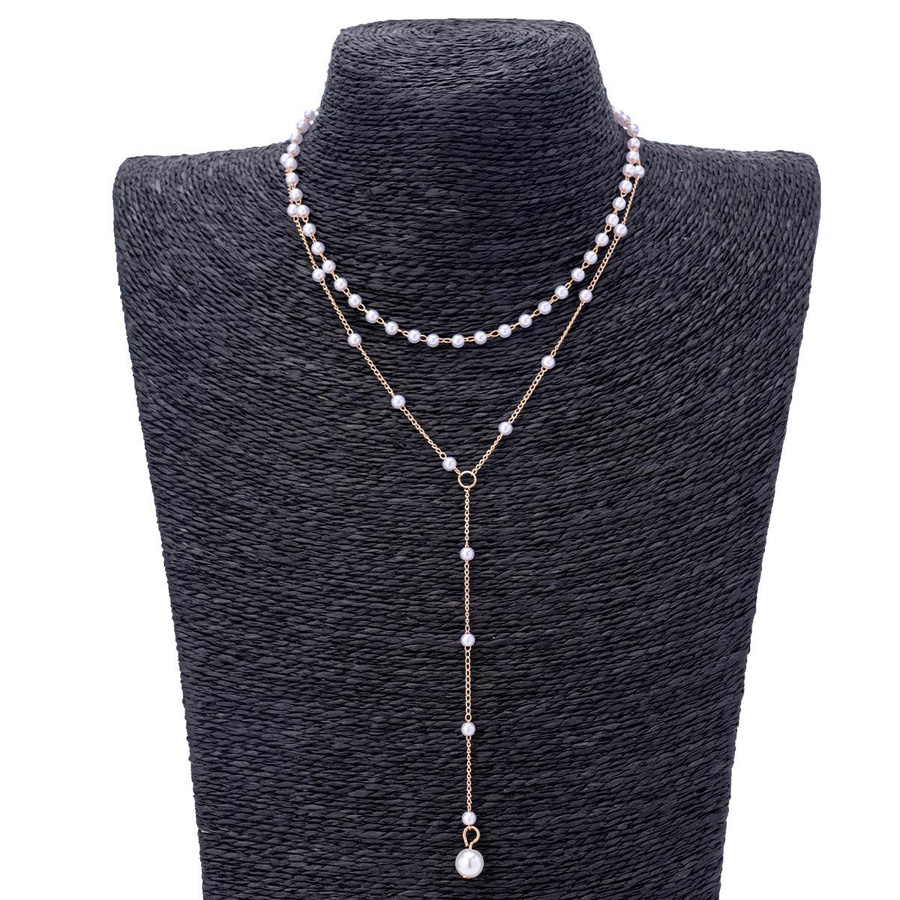 Ambiel Charm Halskette, Perle, Zinklegierung, Gold, Damen - Bild 2