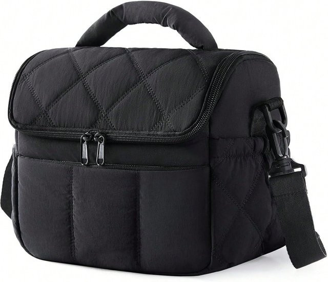 XYNN Thermoisolierte Mittagstasche in Schwarz, wasserdichte und leichte Bento-Tasche für dein Büro - Bild 1