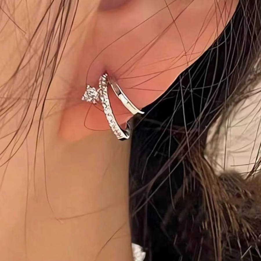 LUXUKISSKIDS Creolen, Edelstahl, Diamant, Damen - Bild 2