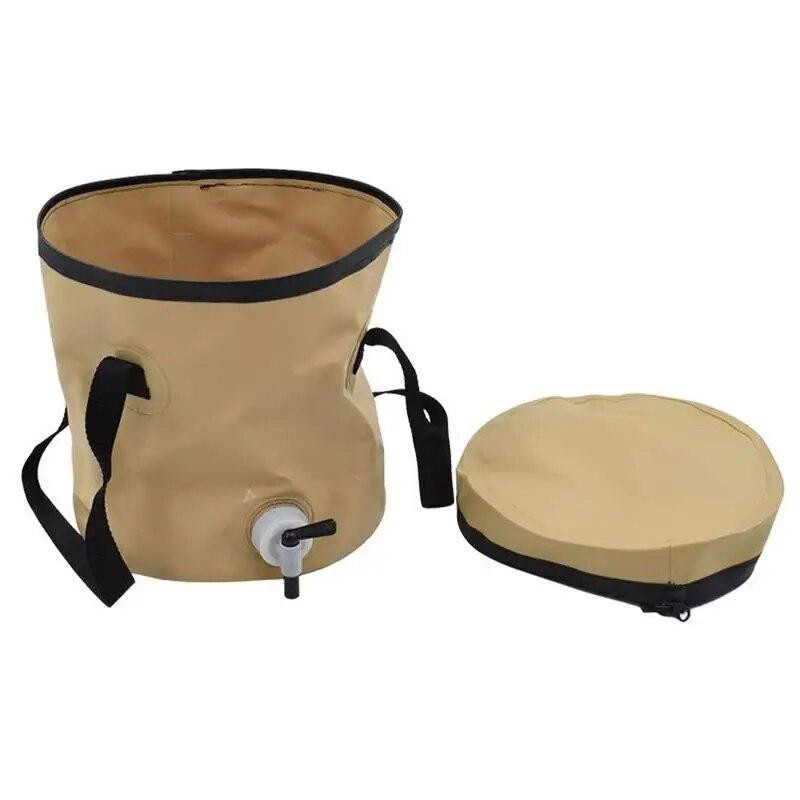 Binchi Outdoor Multifunktionale Wasseraufbewahrungstasche mit Wasserhahn, wasserdichter Falteimer für Camping, 10 l - Bild 2