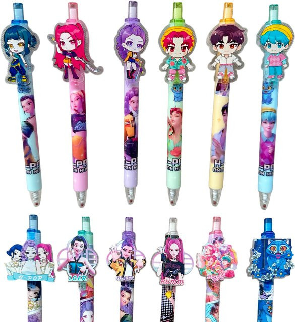 Niedliche Anime Cartoon-Gelstifte mit schwarzer Tinte und 0,5 mm Spitze für Schule und Büro - Bild 1