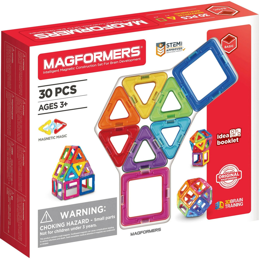 Magformers Standard Set 30-teiliges Magnetspiel Einsteigerset in Bunt / Mehrfarbig für Kinder ab 3 Jahren - Bild 2