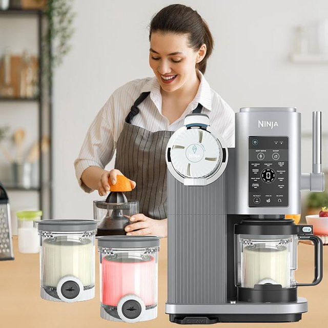 Ninja Swirl Becher und Deckel für Eis- und Softeisbereiter der NC700 Serie, transparent - Bild 1