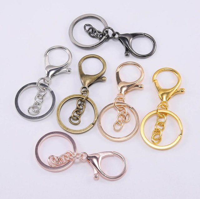 YouYoungDifferent Schlüsselring mit Karabiner, 30 mm und 70 mm, 5er-Los - Bild 1