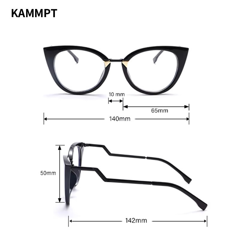KAMMPT Korrektionsbrille Cat-Eye, Vollrand, Schwarz, Damen - Bild 2