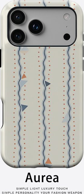 Aurea Case Matte Bumper MagSafe Schutzhülle für iPhone 13 bis 17 Pro Max in Multicolour mit minimalistischem Wellenlinien-Design - Bild 1