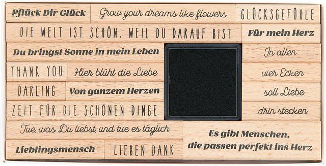 Rico Design Paper Poetry Stempelset La Vie en Rose für dein Poesiealbum - Bild 1