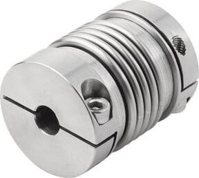 KIPP Metallbalgkupplung Gr. 100 aus Edelstahl in Silber, D1: 12 mm, D2: 19 mm, L: 47 mm - Bild 1