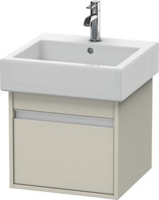 Duravit Waschtischunterschrank Ketho in Taupe mit einem Auszug, wandhängend, B/T: 45 x 44 cm - Bild 1