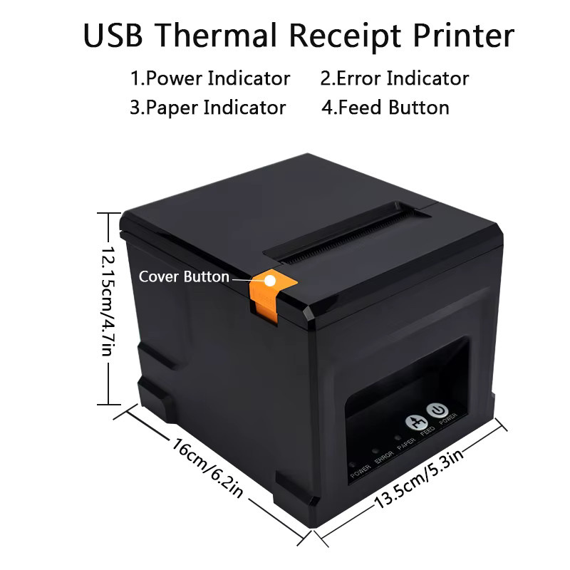 NETUM NT-8330 Tragbarer Bluetooth Thermoprint-Empfangsdrucker mit automatischem Cutter für Android und iOS in Schwarz - Bild 2