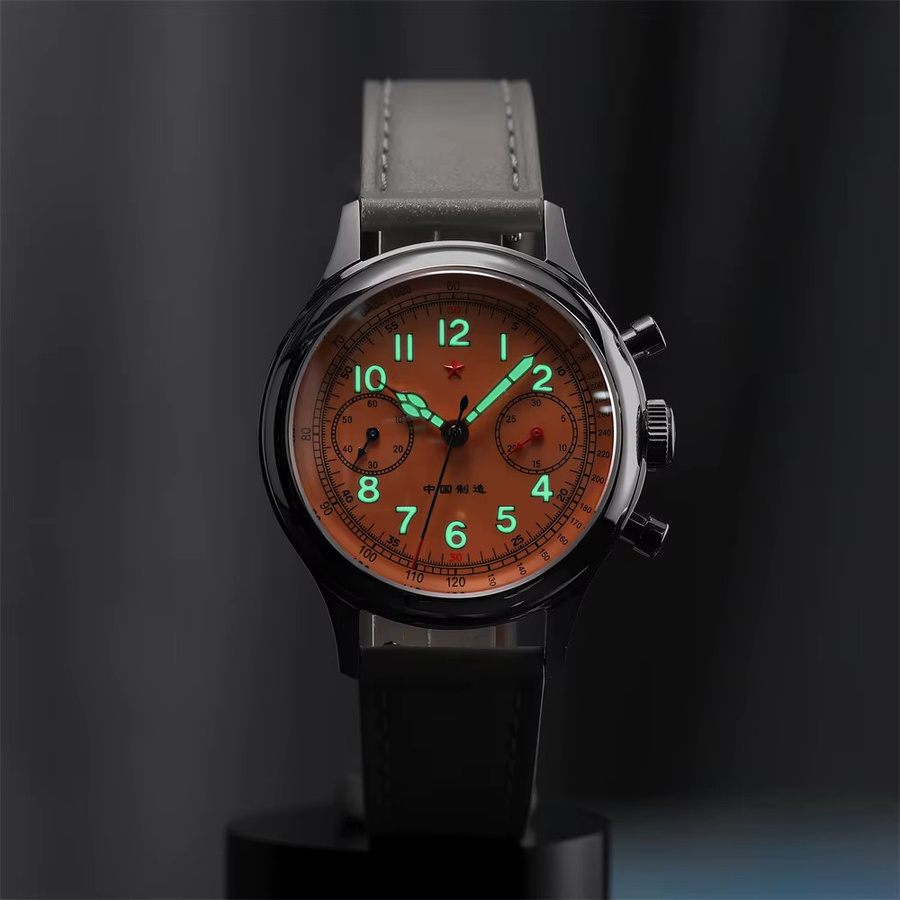 SEAKOSS Chronograph, Automatik, Edelstahl, 38 mm, Herren, Leder - Bild 2