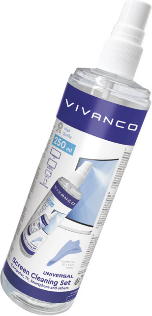 Vivanco Universelles Bildschirm Reinigungsset, transparent, 250 ml - Bild 1