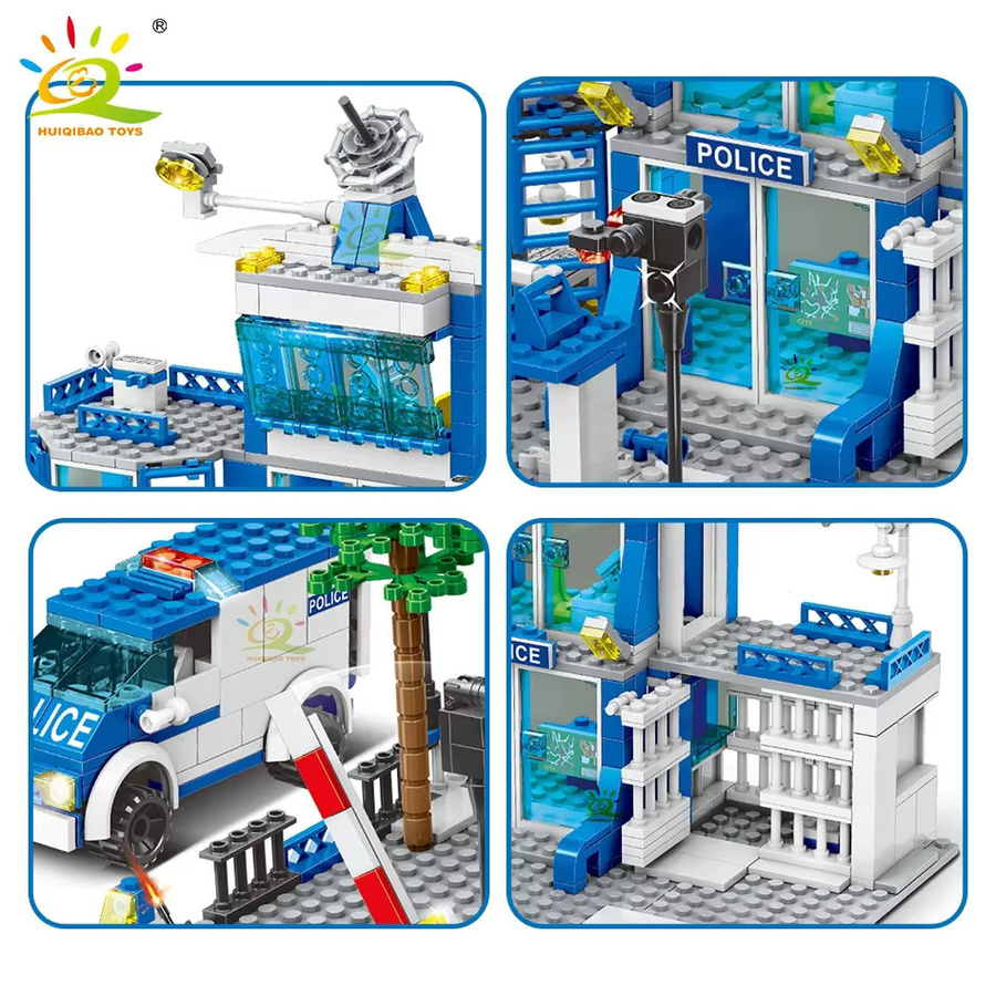 HUIQIBAO Stadt Polizei Station Bausteine Set, 753 Teile - Bild 2