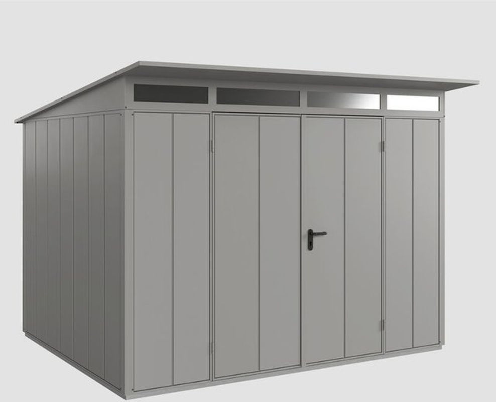 Ecostar Gerätehaus Elegant-P aus Metall in Grau mit Doppeldoor und Pultdach, B/H/T: 302,8 x 232,3 x 238 cm - Bild 3
