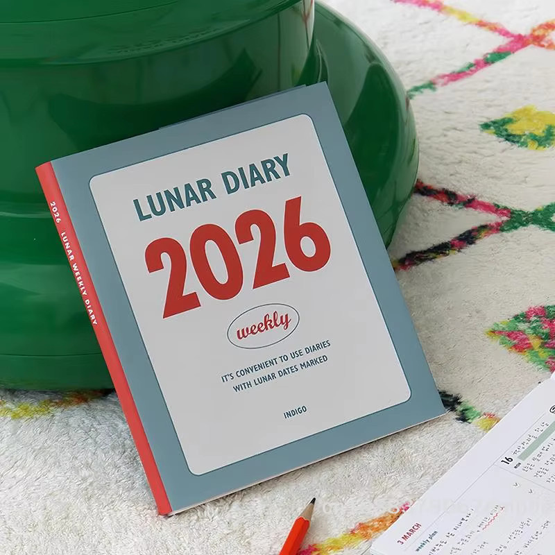 ZYAS Terminplaner 2026 Minimalistisches Tagebuch mit Kalender und Wochenplaner in Blau als Retro-Journal und Studienplaner für Studenten mit Softcover - Bild 4
