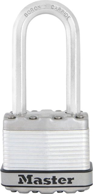 Master Lock Vorhängeschloss Excell M1EURDLH aus laminiertem Stahl in Silber und Grau mit Schlüssel - Bild 1