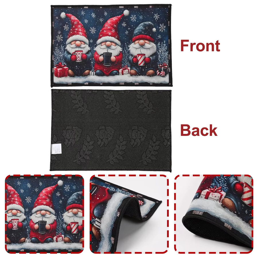 VIKAMA Weihnachtsbodenmatte als rutschfeste Weihnachtsdekoration und Eingangsteppich für deine Heimdekoration - Bild 3