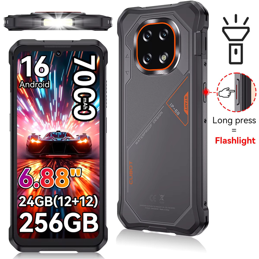 Robustes Cubot KingKong ES 5 Smartphone in Grau mit Android 16, 256 GB ROM, 6,88-Zoll-120Hz-Display, 7000mAh Akku und NFC - Bild 8