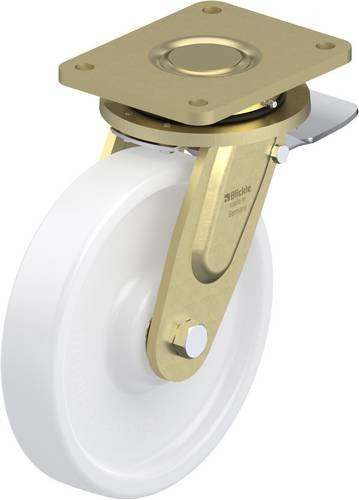 Blickle Lenkrolle LS-SPO 251K-ST mit Feststeller in Weiß, Rad-Durchmesser: 250 mm, Tragfähigkeit: 1500 kg - Bild 1
