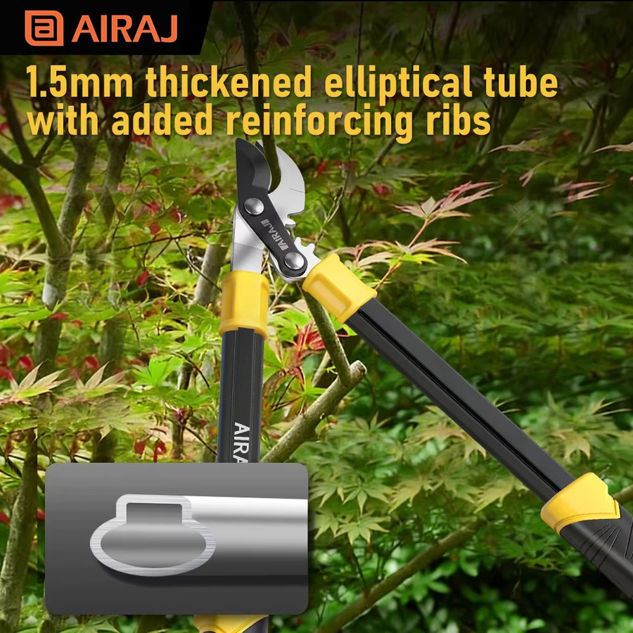 AIRAJ Ausziehbare Aluminium-Gartenschere mit SK5-Klinge und gezahnten Klingen für effizientes Schneiden von Ästen - Bild 2