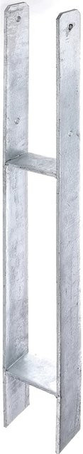 GAH Alberts H-Pfostenträger aus Stahl, Feuerverzinkt, Farbe: Silber, B/T/H: 91 x 60 x 80 mm - Bild 1