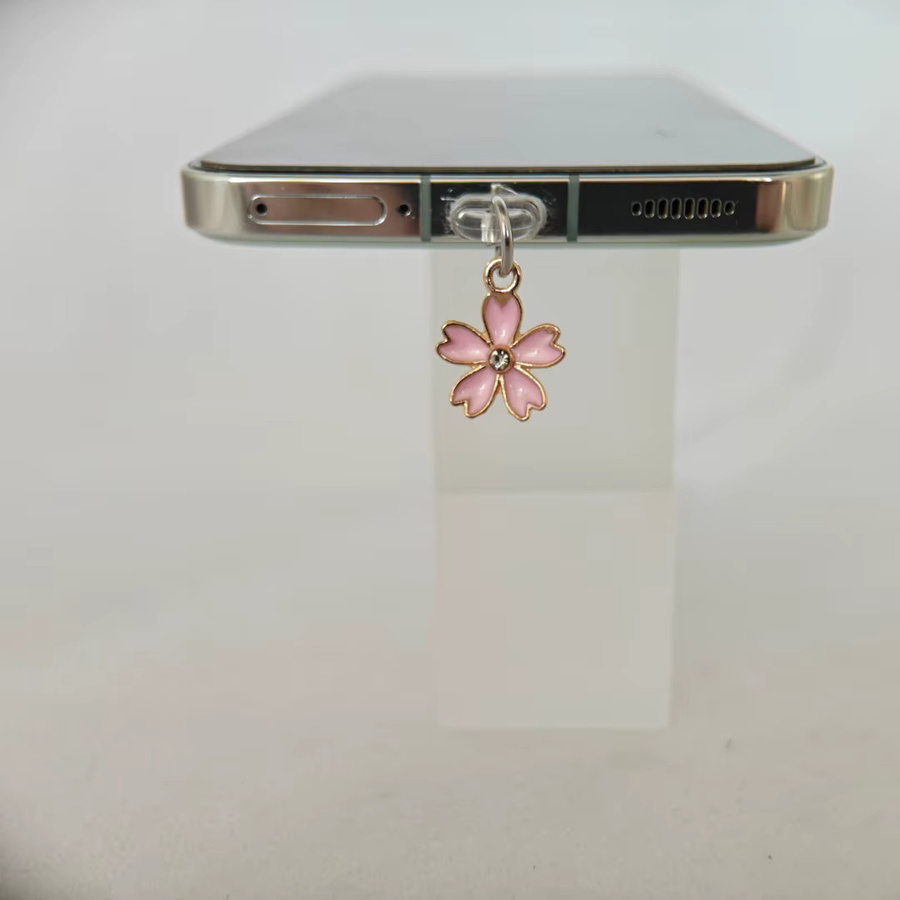 Rosa Kirschblüten Staubstopfen für USB-C im japanischen Stil - Bild 2