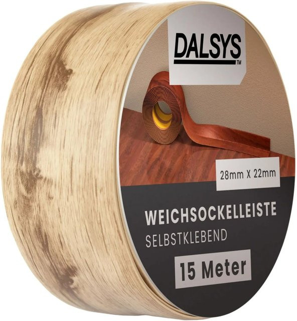Dalsys Weichsockelleiste Selbstklebend in Gebleichter Eiche, Farbe: Braun, Material: PVC - Bild 1