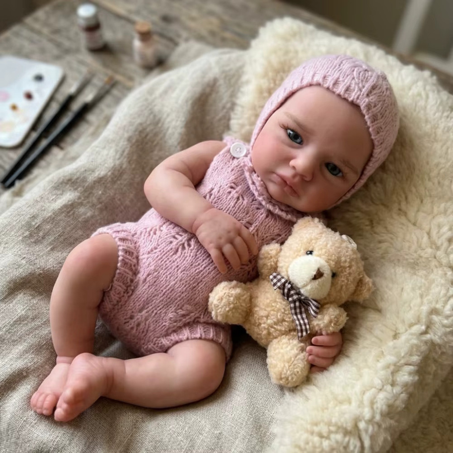 OtardDolls Awake Loulou Reborn Puppe, Vollsilikon, Weiche Neugeborenen-Babypuppe - Bild 2