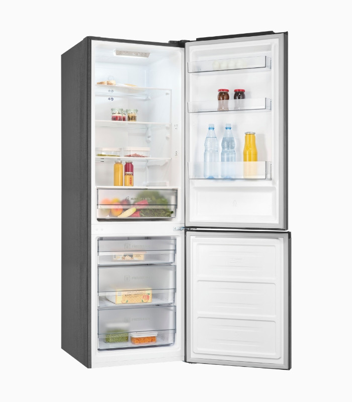 KGC400-130-NF-040D Kühl-Gefrierkombination in Inoxlook, No-Frost Bottom Freezer, Silber/Schwarz/Grau, B/T/H: 60 x 68 x 216 cm - Bild 2