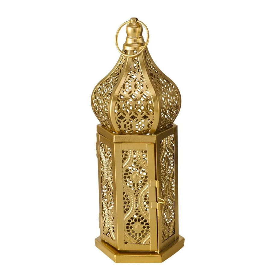 Boltze Laternelicht Azra in Gold aus Eisen, sechseckig und modern - Bild 2