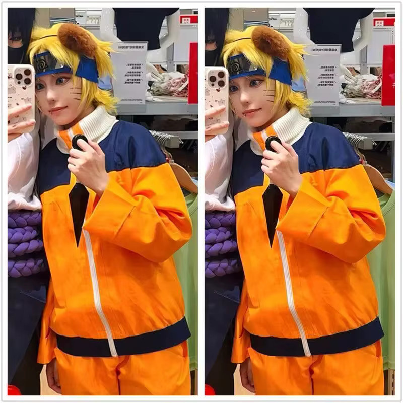 ZOBOTT Naruto Cosplay-Kostüm, Orange, Unisex, Set / Bundle - Bild 2