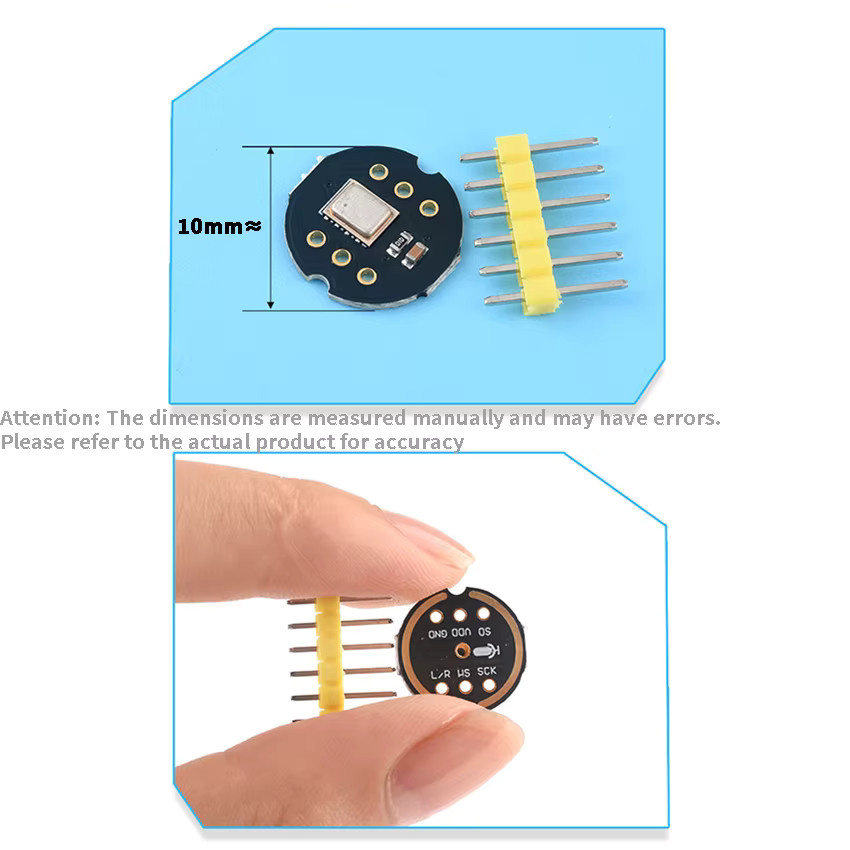 JCD INMP441 MEMS Digitalausgangssensormodul Hochpräzises omnidirektionales Mikrofonsensormodul in Schwarz kompatibel mit ESP32 - Bild 3