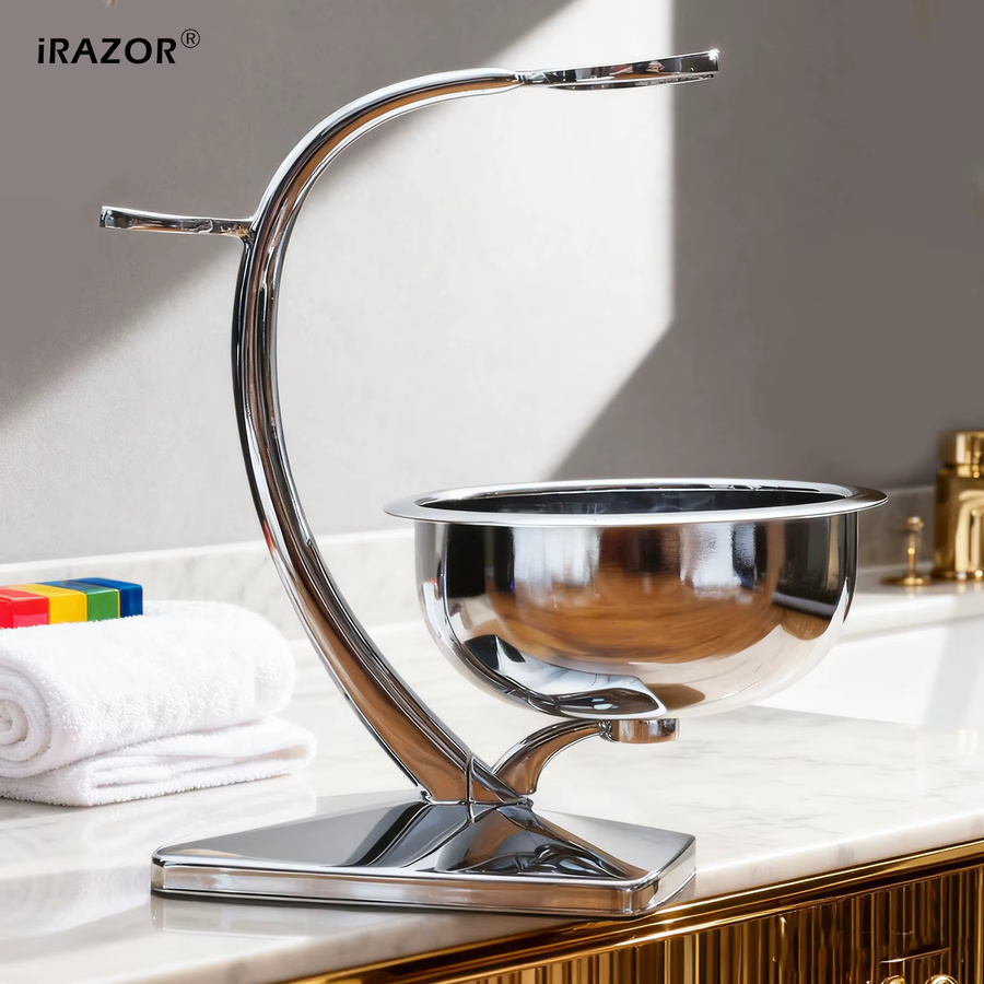 iRAZOR Rasierschüssel- und Ständer-Set, Silber, Unisex - Bild 2