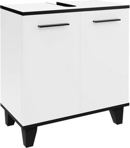 Fackelmann Waschbeckenunterschrank TE-A in Weiß Matt für Badezimmer und Gäste-WC, B/H/T: 60,2 x 63,2 x 32 cm - Bild 2